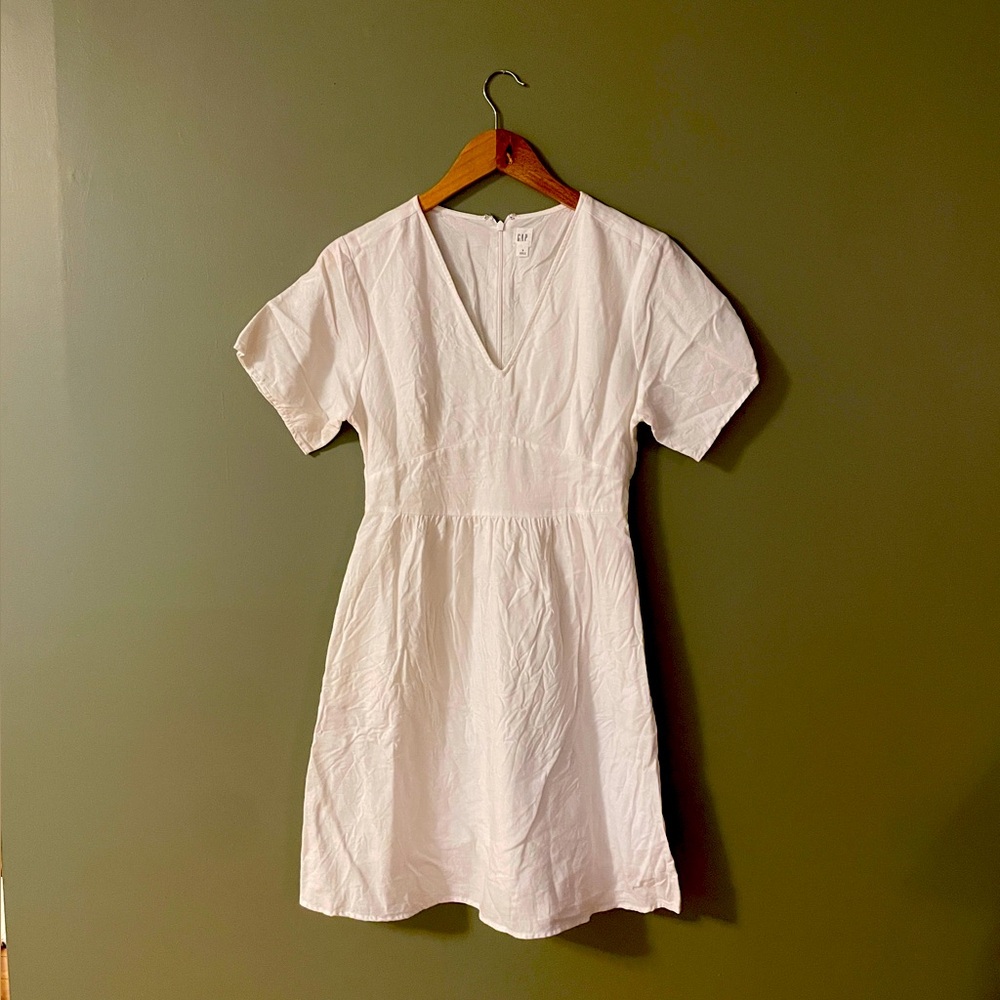 Gap White Linen Dress with Pockets 0